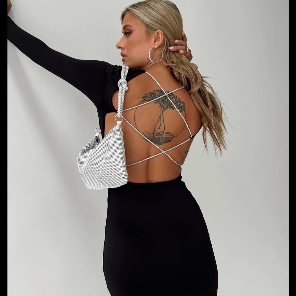 Princess Polly Black Backless Dress